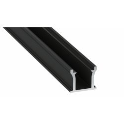 LED Alumínium Profil Lépésálló [RUNO] Fekete 1 méter