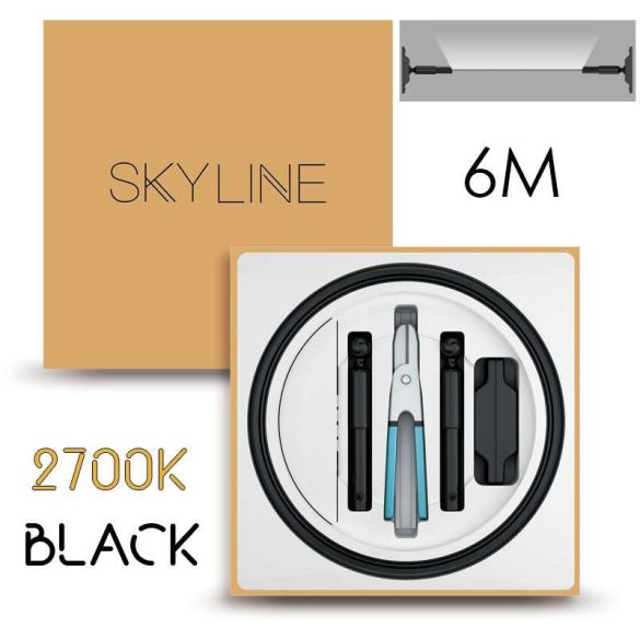SKYLINE AURORA EXKLUZÍV Indirekt világítás 24V 13,5W/m 2700K 6m hosszú Fekete