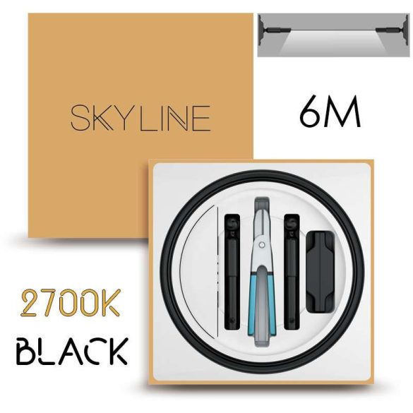 SKYLINE AURORA EXKLUZÍV Direkt világítás 24V 10W/m 2700K 6m hosszú Fekete