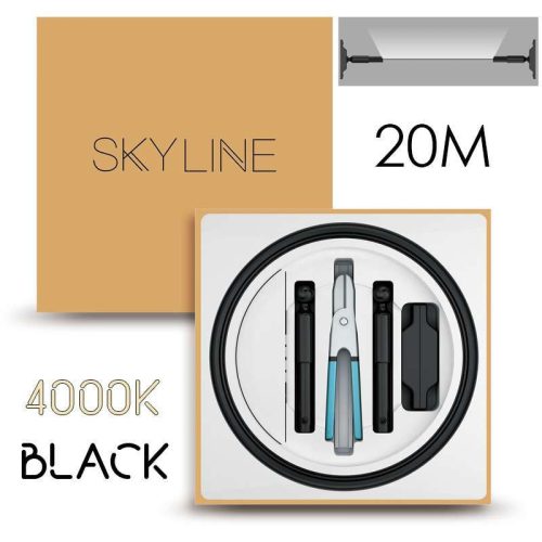 SKYLINE MILKY WAY EXKLUZÍV Indirekt világítás 24V 8,7W/m 4000K 20m hosszú Fekete