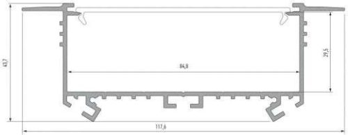 LED Alumínium Profil SORGA Ezüst 3 méter