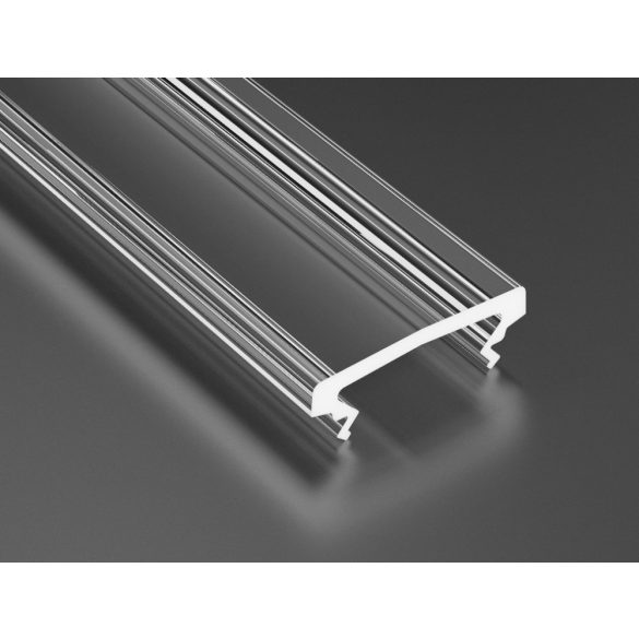 Magasított Átlátszó PVC takaróprofil 1 méteres profilokhoz
