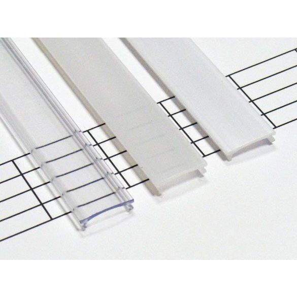 Magasított Opál PMMA takaróprofilok 1 méteres profilokhoz