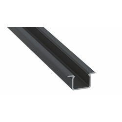 LED Alumínium Profil Beépíthető [U] Fekete 1 méter