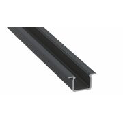 LED Alumínium Profil Beépíthető [U] Fekete 2,02 méter