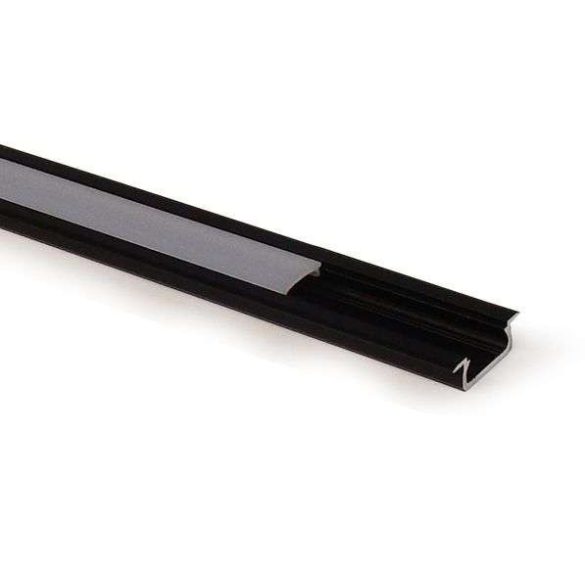 Led profil led szalagokhoz Beépíthető fekete 1 méteres alumínium